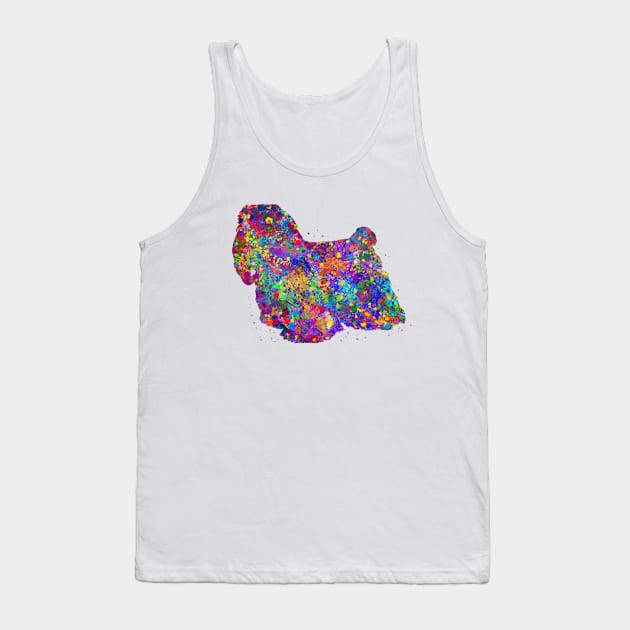 Maltese Dog watercolor Tank Top by Yahya Art